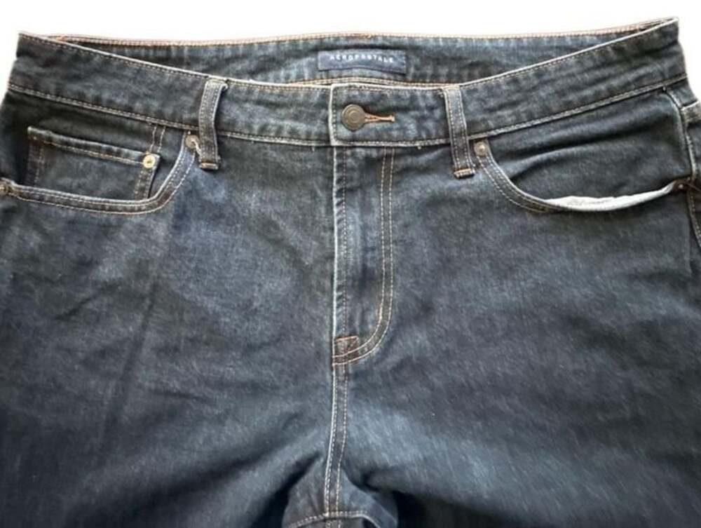 Aeropostale Slim Straight Dark Wash Denim Jeans Size 36x30